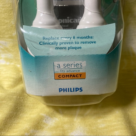 Sonicare A Series Compact Replacement Brush Heads Advance 2 Pack NIB A4000 - Picture 2 of 10